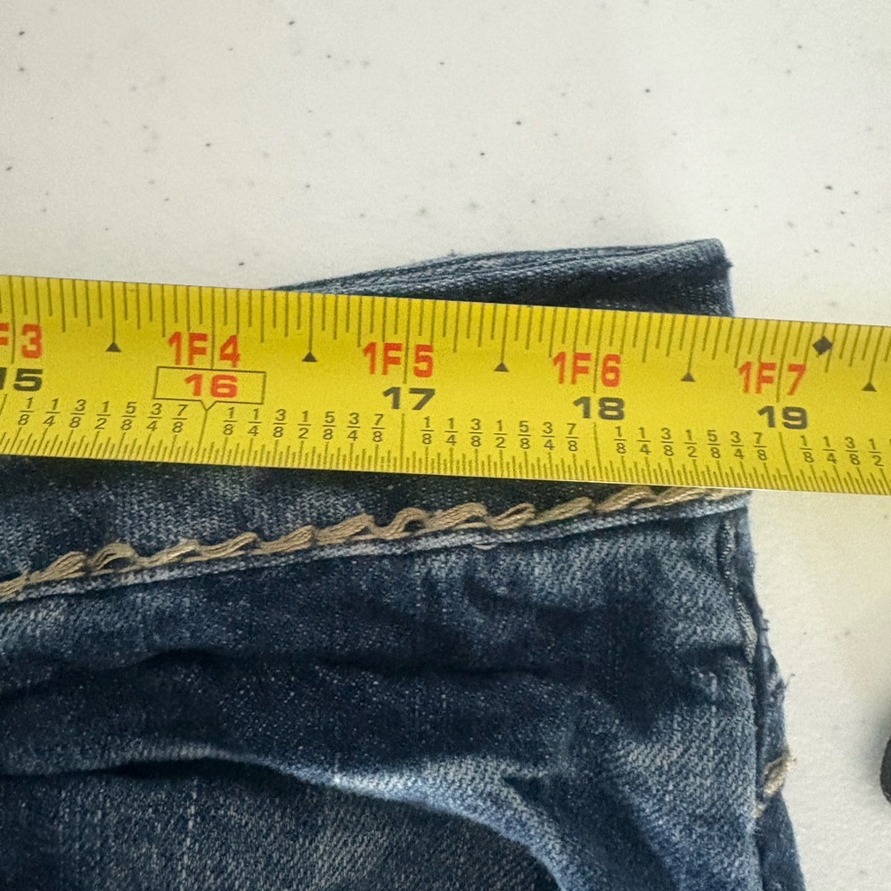 Vanity Premium Womens 32x33” embroidered Bootcut Jeans Low Rise GUC‎ 540 - Picture 8 of 9